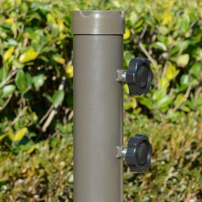 Outsunny чадър конзолен чадър Ø2,67 x 2,45 m колянов чадър