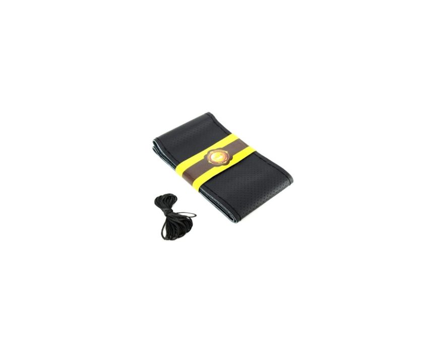 Husa volan piele cu ac si ata piele Camion 45cm negru AL-271222-1