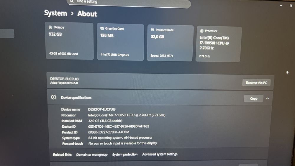 Laptop Dell Latitude 5511 - i7-10850H, 32GB RAM, 1TB SSD