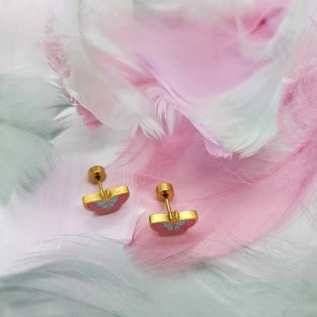 Cercei fluture + cutie macaroon