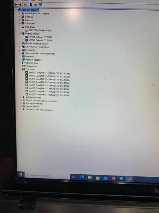 На части - Лаптоп Lenovo y510p/на части/