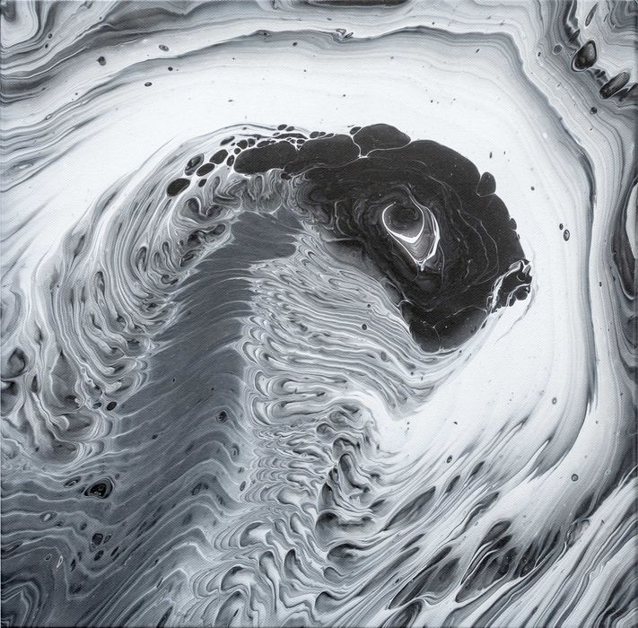 Vand tablou abstract realizat prin tehnica turnarii (pouring) !