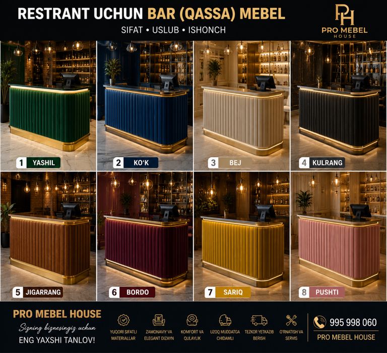 Kafe club restranlar uchun divanlar yumshoq mebel