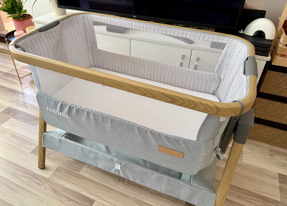 Бебешка кошара тип "Next to me" - KikkaBoo Nanna, Mint wood