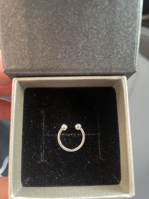 Piercing argint circular tip barbell 10 mm