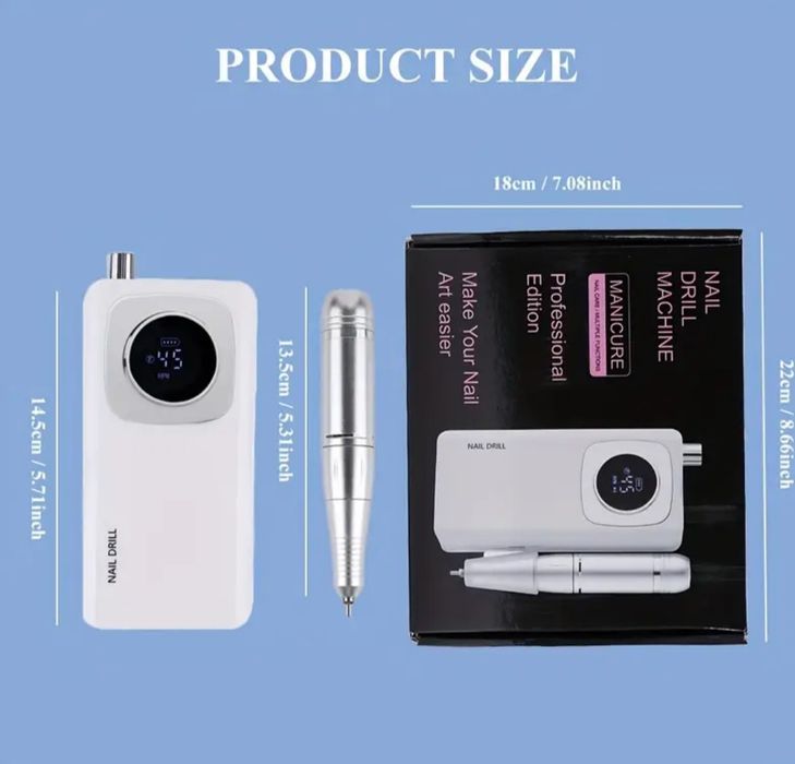 Безжична електрическа пила  за нокти 45 000 оборота