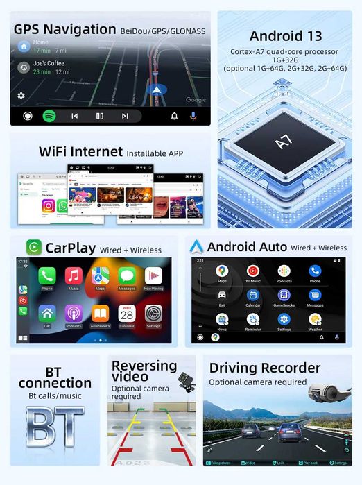 Navigatie Android 2GB+32GB VW GOLF 5 6 PASSAT B6 CC B7 SEAT SKODA