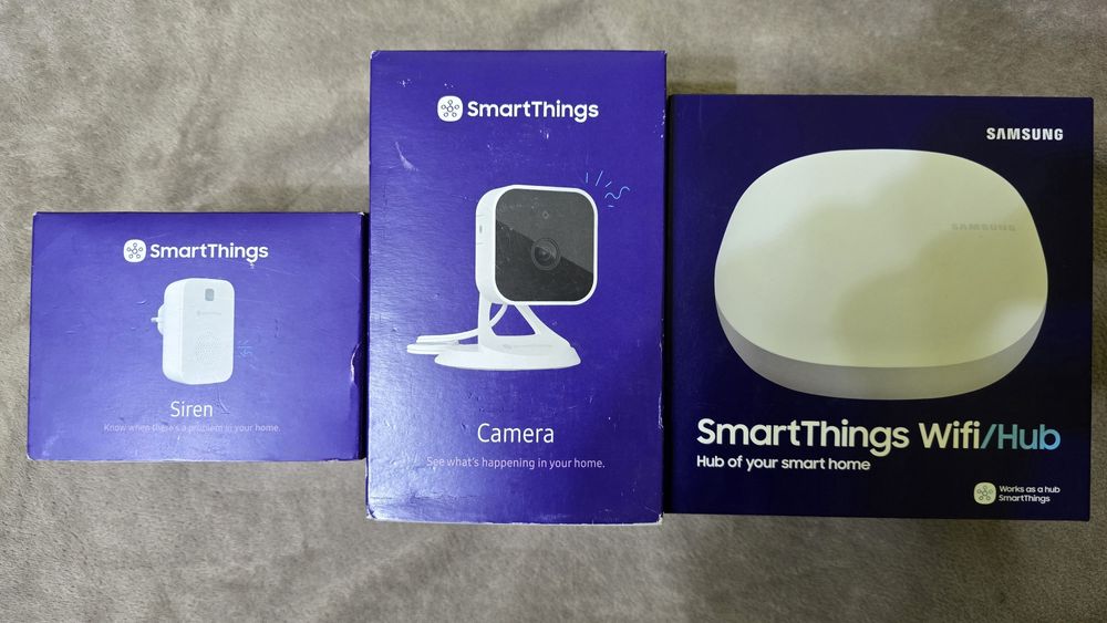 Pachet hub + sirena Smartthings Samsung (Vodafone)