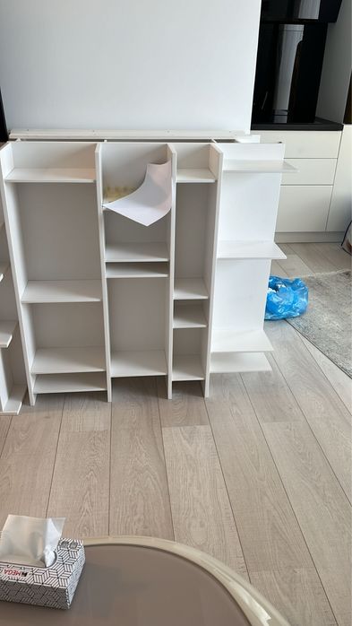 Biblioteci modulare moderne – alb mat