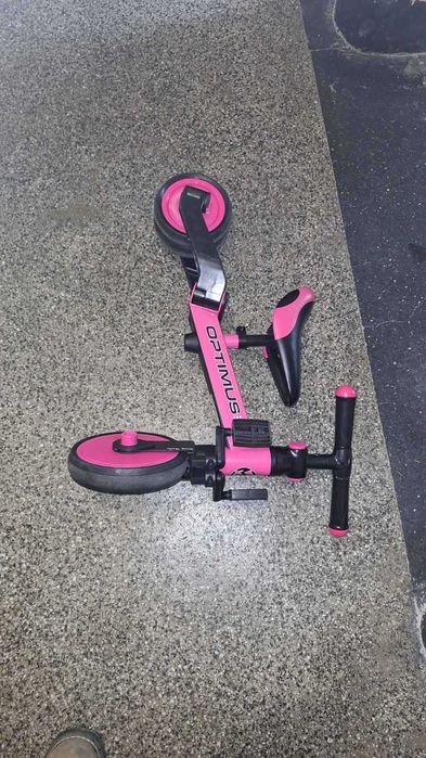 Детско колело milly-mally optimus  3в1--rozovo