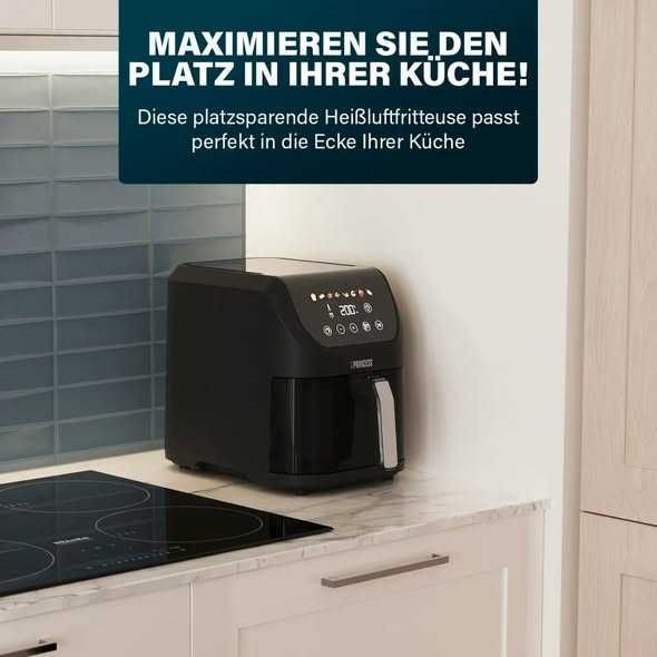 Friteuza cu aer cald Princess SlimFry 8L, 2000W, Digitala, Garantie