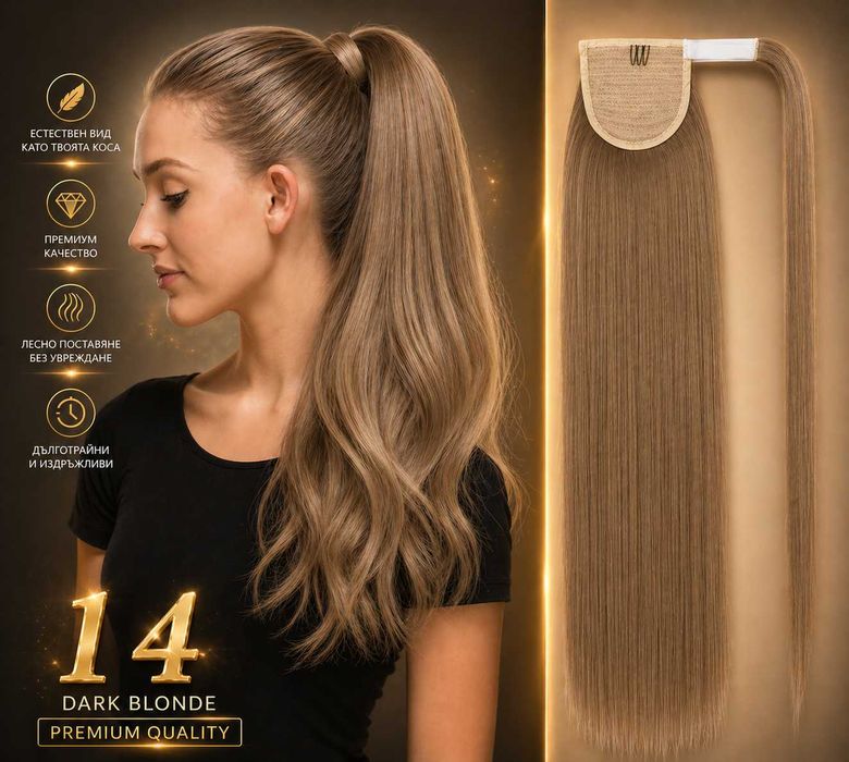 Естествена опашка за всеки ден- моментален обем и стил!