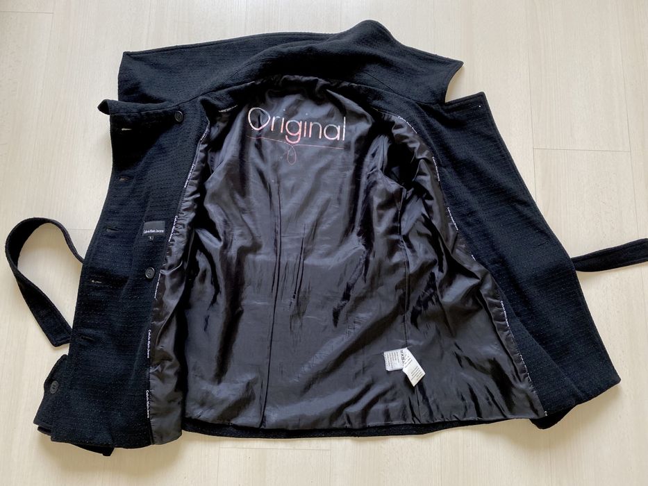 Palton scurt Calvin Klein din stofă cu lână, măsura 38-40