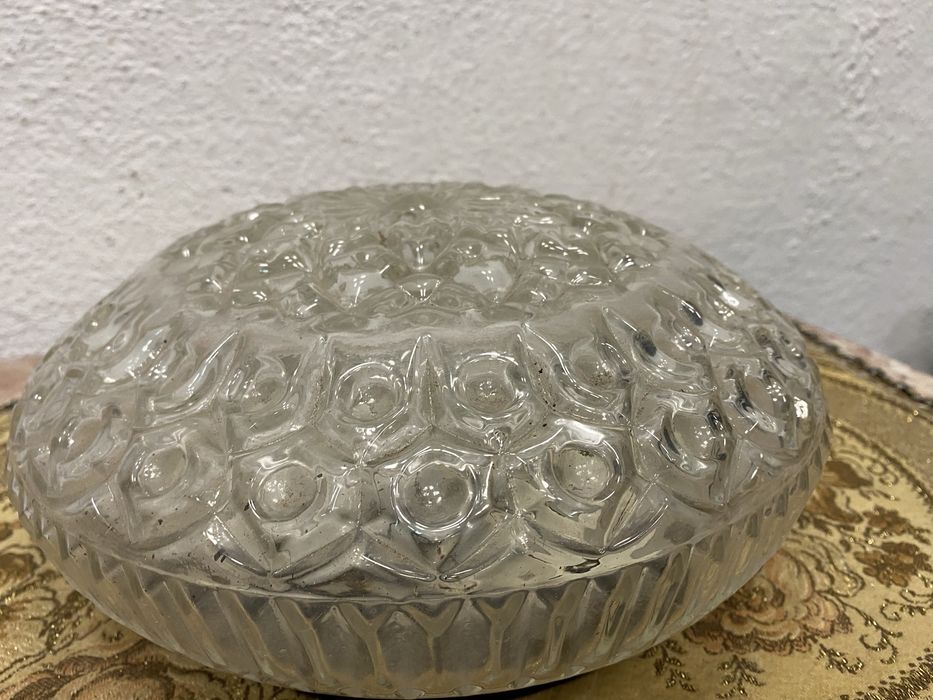 Немска винтидж лампа с кристален плафон