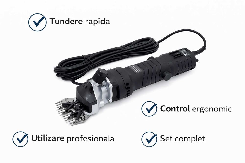 Foarfeca electrica profesionala tuns oi 1000W 2400RPM cu trusa