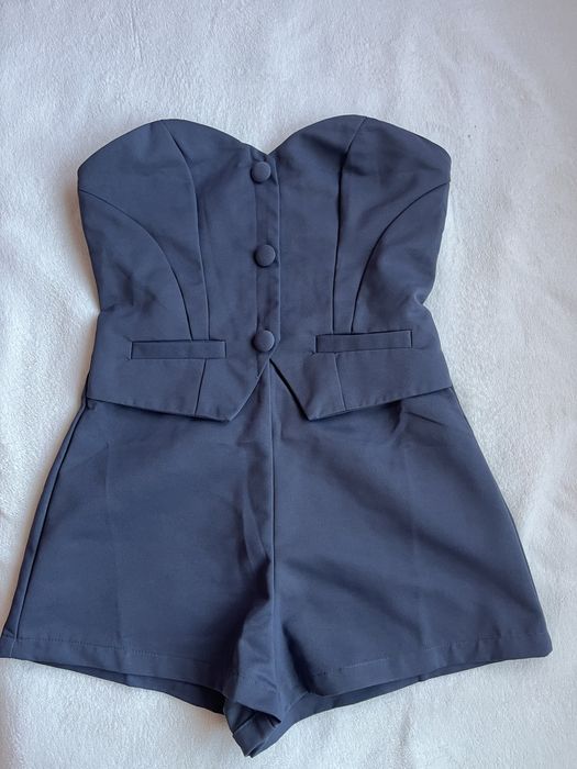 Сив елегантен гащеризон