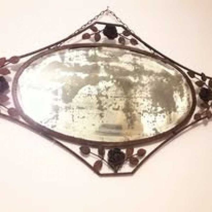 Oglinda cu rama din fier forjat facut manual