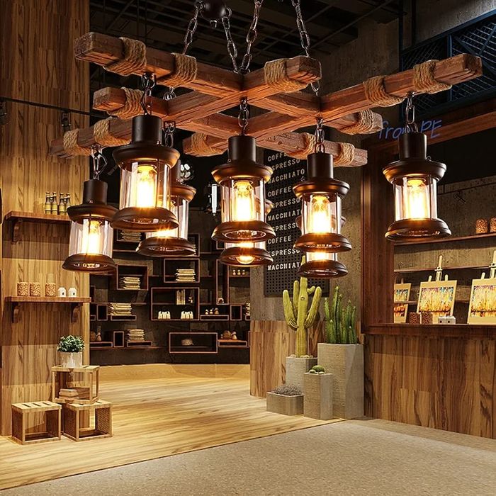 Луксозно осветително тяло в модерен ретро рустик дизайн