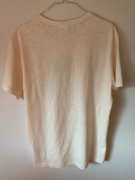 Мъжка тениска в кремаво US POLO