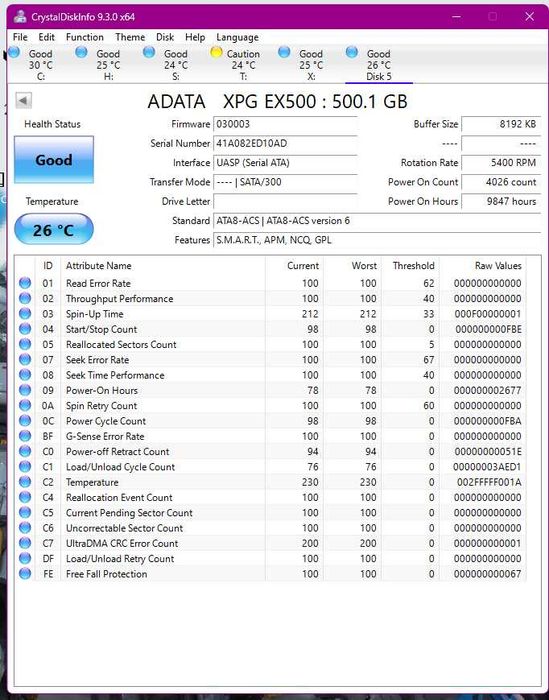 HDD 2.5" Hitachi 500GB