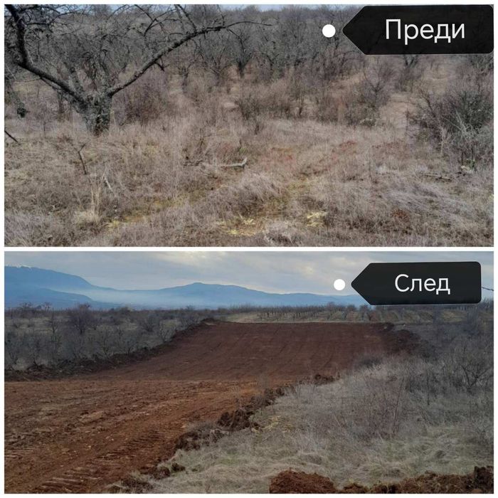 Услуги с Булдозер, изкопни дейности и транспортни услуги.