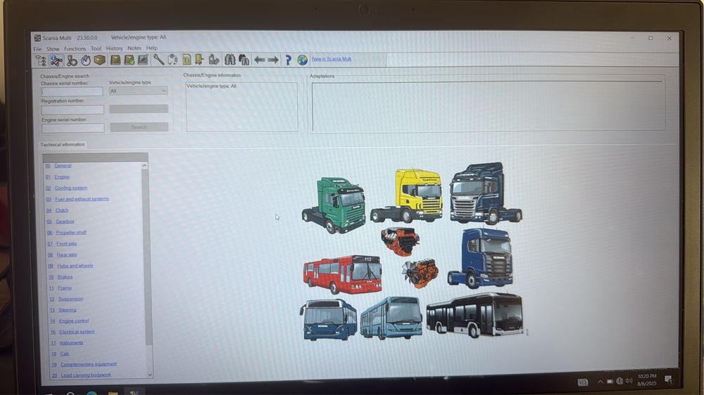 Tester/Diagnoza Scania VCI3+Laptop Dell 7480 cu SDP3+XCOM 2.54+MULTI