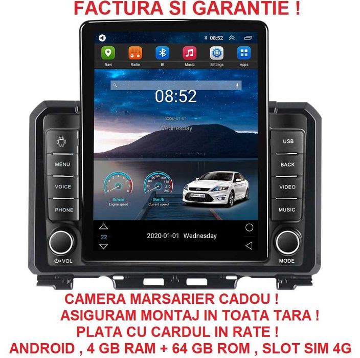 Navigatie Suzuki Jimny 2018 - 2022 Ecran TESLA 9.7 inch 4GB RAM