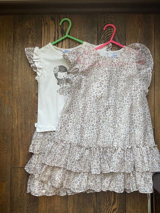 Чисто нова рокля за принцеса 7г. + 2 рокли Mayoral, мн.добро състояние