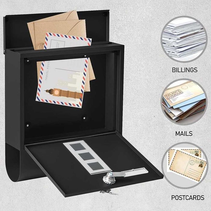 Cutie postala exterior, cu 2 chei, 30, 5 x 9, 5 x 34 cm Resigilat
