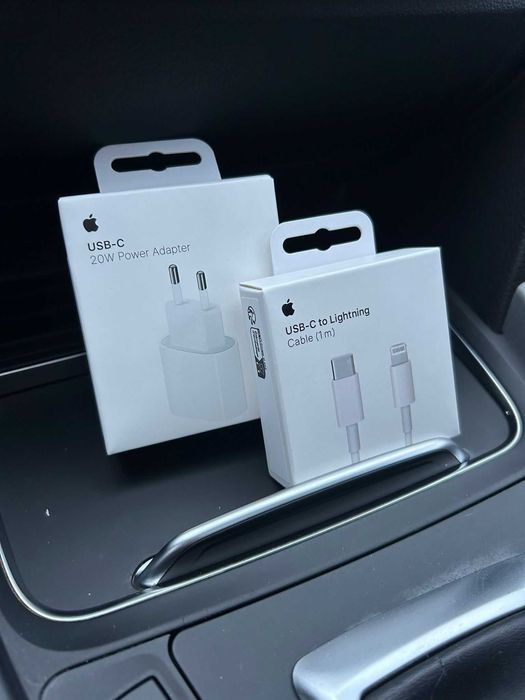 Set Incarcator iPhone - Type C / Lightning - Cablu + Adaptor - Noi, Sigilate