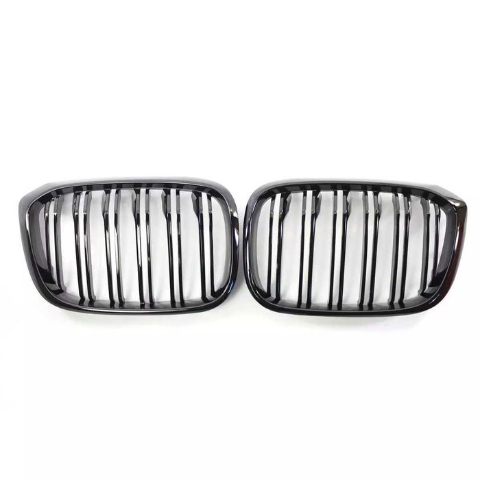 Двойни Решетки Бъбреци за BMW X3 G01 X4 G02 2018>2021 Черен Гланц