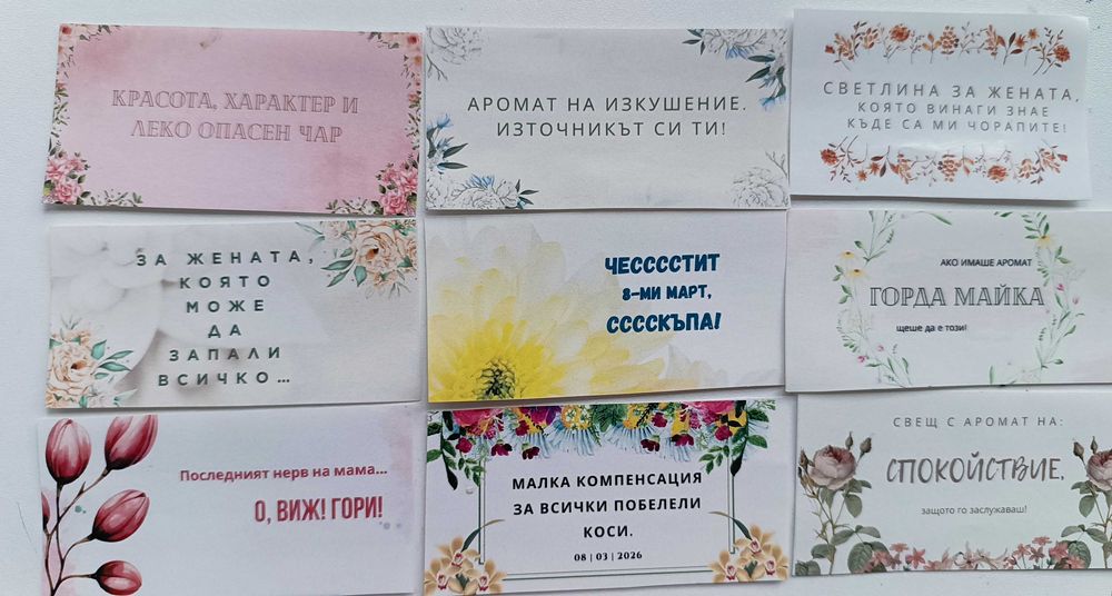 Свещ със закачливо послание