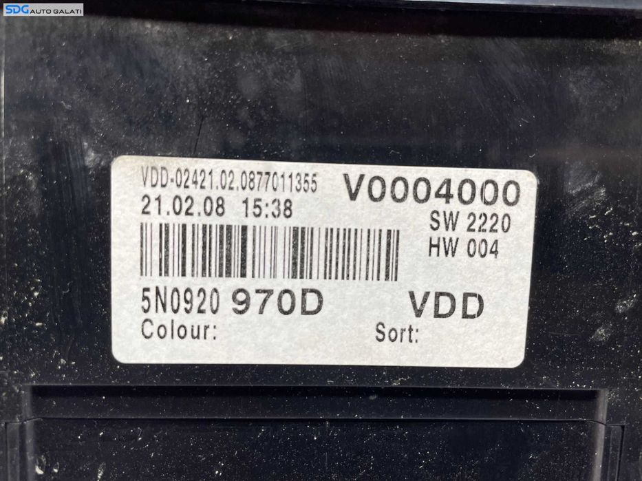 Kit Pornire ECU Calculator Motor Cip Cheie Ceas Bord Imobilizator Volkswagen Tiguan 2.0 TDI CBAB 2008 - 2012 Cod 03L906022HA 0281014701 5N0920970D [2725X] [2726X]