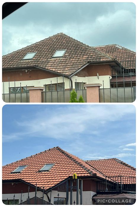 Spalare/curatare acoperiș-panouri-pavaj-beton-fatade