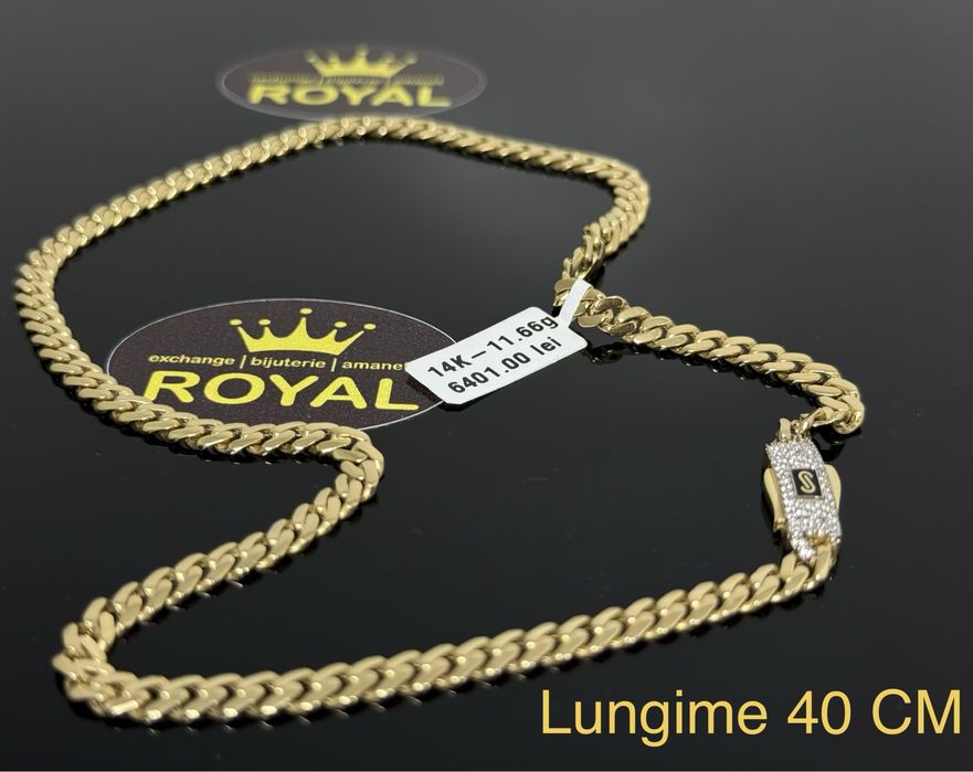 Bijuteria ROYAL : Lant AUR 14K NOU Cuban / 11.66 GR