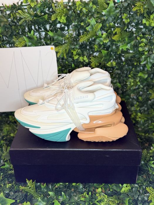 Adidasi/Sneakers Balmain Unicorn white orange