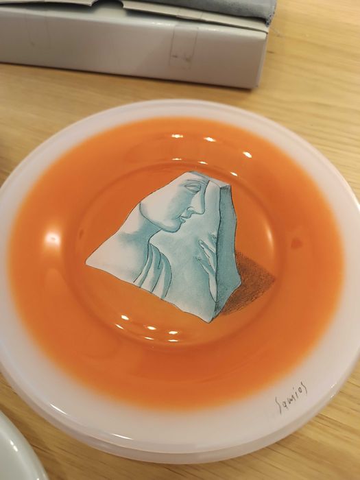 Нов комплект - 6 гръцки чинии