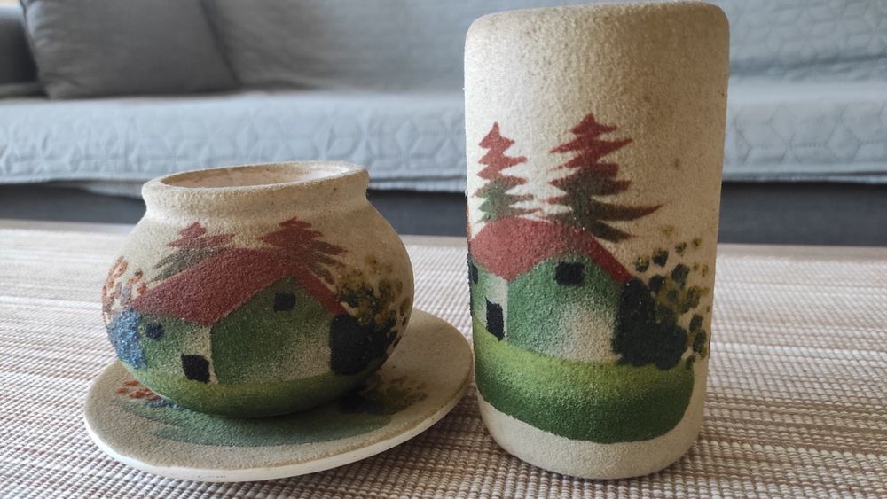 Set 3 piese pahar ceașcă farfurioară