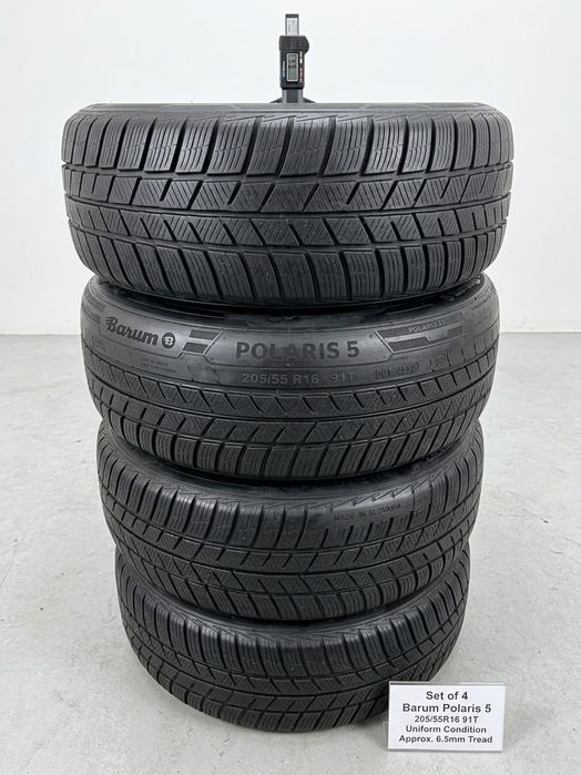 Set 4 Anvelope Iarnă Barum Polaris 5 205/55 R16 91T - DOT 4522 (Profil 6.5mm)