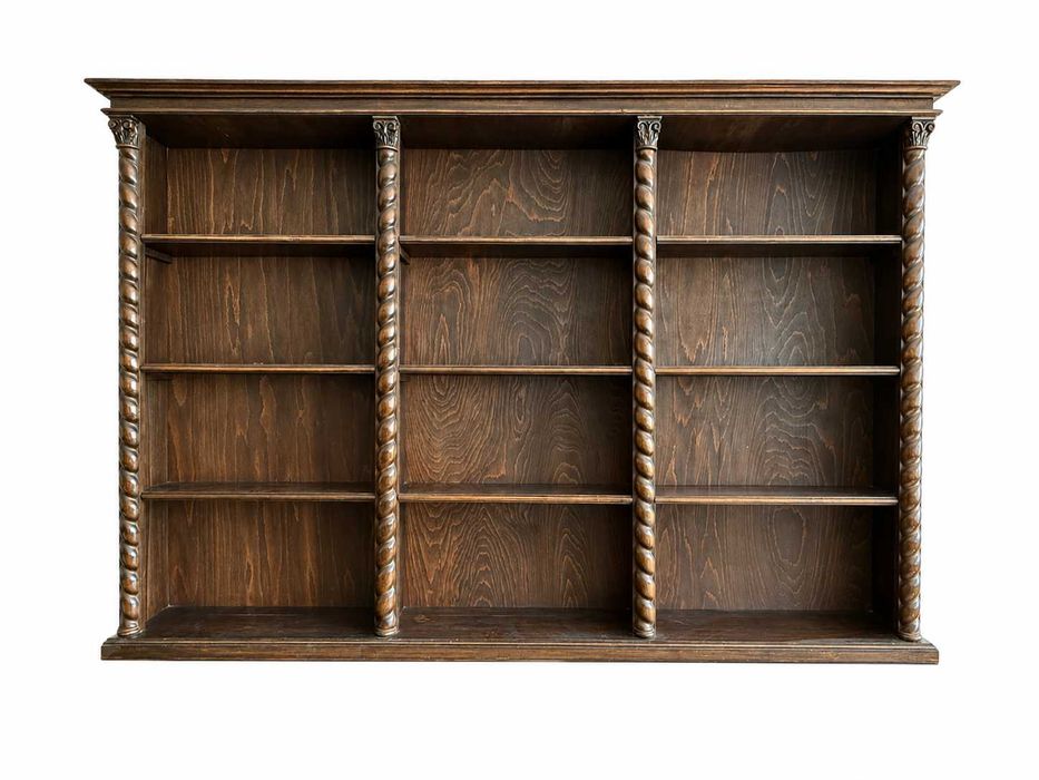 Raft Vintage Stil Baroc Revival; Biblioteca din lemn; Mic dulap cu polite