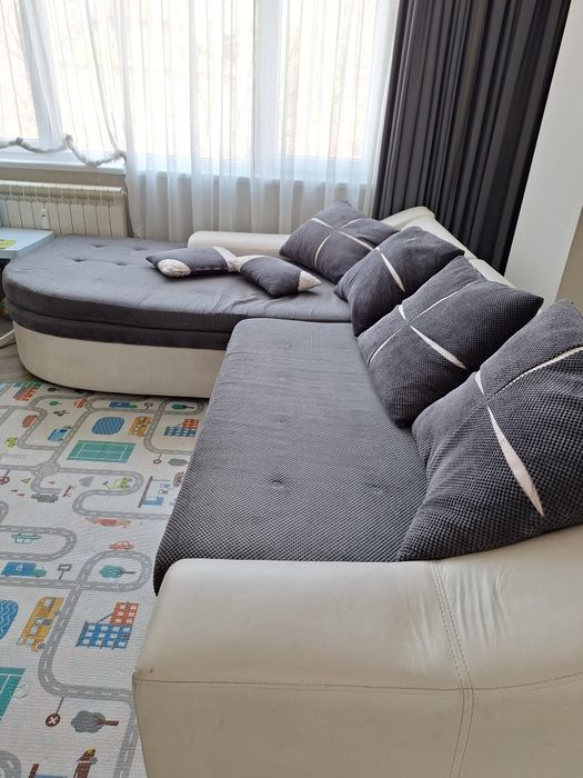 Диван/спа гарнитура с десен подлакътник с ф-я за сън и ракла