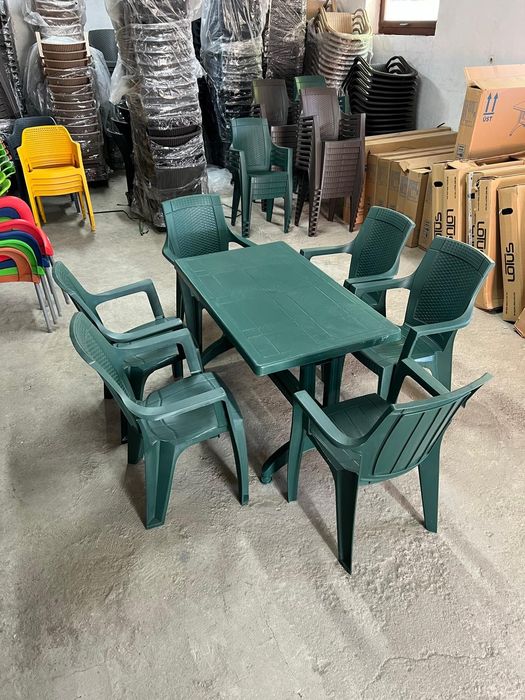 НАЙ НИСКИ ЦЕНИ-РАЗПРОДАЖБА-Маса 70/120см с 6 стола