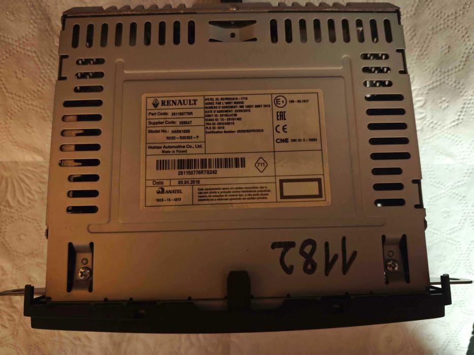 Radio Bluetooth USB Dacia Logan Sandero Duster Dokker Lodgy MCV