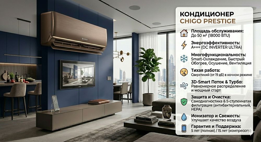 Кондиционер CHIGO DC INVERTOR CS-12V3G R32