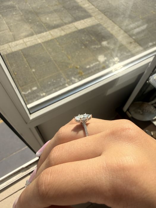 inel argint cu diamant real