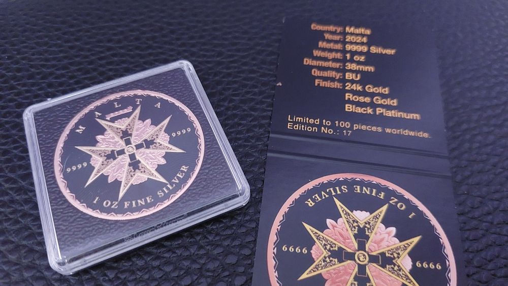 Лимитирана сребърна монета Малтийски кръст 2024