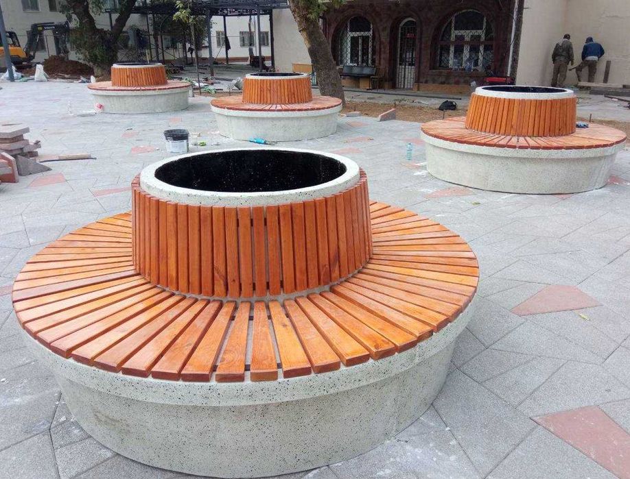 Скамейка / Skameyka va urna / Уличная Скамейкa и урнa / Loft / Лофт