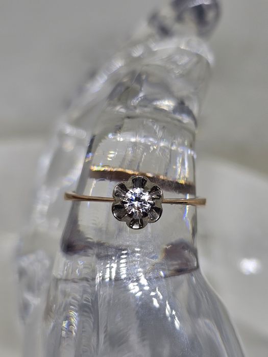 Бриллиант советское кольцо 585СССР