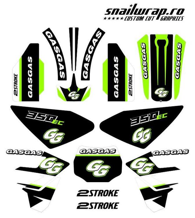Stickere motocicleta Enduro GAS GAS EC 200 250 300 350 450 autocolante