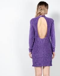 Rochie de revelion, eleganta, cu spatele gol, mov, H&M, XXS